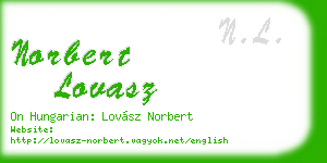 norbert lovasz business card