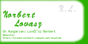 norbert lovasz business card